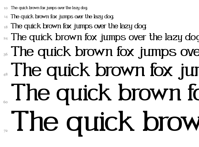 Gabriel Serif font waterfall